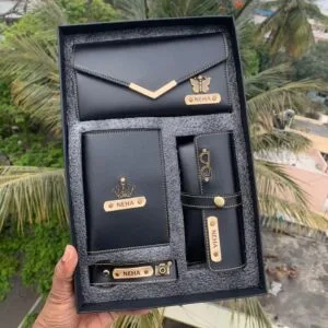 Gift Hamper For Girls - Gifts For Wife - Combo Of Clutch, Passport Cover, Eyewear Case And Keychain - Birthday Gift For Girl - Name Clutch - Fashionable Clutch Passport Cover