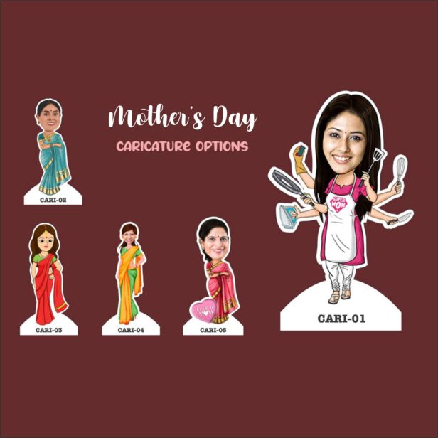 Caricature Table Top - Gift For Mom - Gift For Mother - Gift For Women - Gift For WIfe