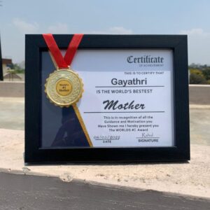 Certificate Frame With Medal - Gift For Mom - Gift For Mother - Mother's Day Gift - Mother's Appreciation Gift