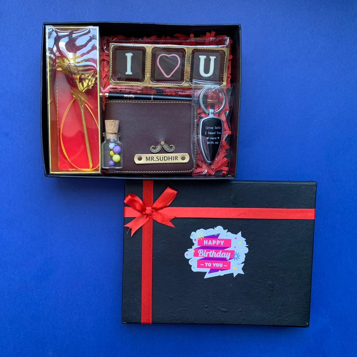 Valentine Gifts For Him | Customized wallet & perfume romantic combo for men