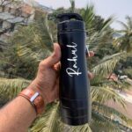 Personalized Steel Bottle With Name - 750ML - Name Bottle - Customized Name Bottle - Corporate Gifts - Black