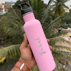 Personalized Steel Water Bottle For Girls - 750 ML - Name Bottle - Gift For Her - Gift For Girlfriend