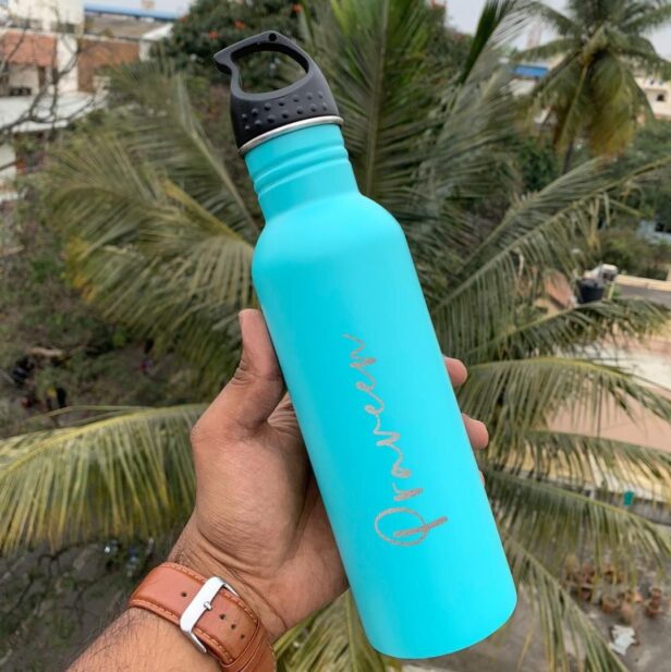 Personalized Steel Water Bottle For Girls - 750 ML - Name Bottle - Gift For Her - Gift For Girlfriend