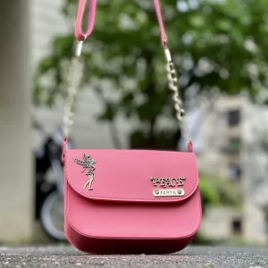 Sling Bag Personalised - Gift For Girls - Gift For Wife - Name Bag - Ladies Bag - Pink