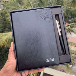 Campass Diary With Pen - Gifts For Father's Day - Personalized Corporate Gifts - Gifts For Dad - Gifts For Employee - Black