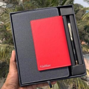 Customized Flap Diary With Card Holder & Pen - Father's Day Gifts - Personalized Corporate Gifts - Gifts For Dad - Gifts For Employee