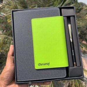 Customized Flap Diary With Card Holder & Pen - Father's Day Gifts - Personalized Corporate Gifts - Gifts For Dad - Gifts For Employee