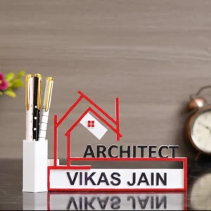 Architect Pen Stand With Name - Personalized Pen Stand For Architect - Gift For Architect