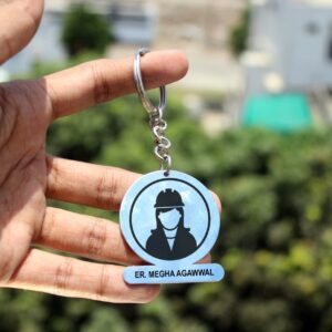 Best Gift For Girl Engineers - Personalized Engineer Keychain For Girls - Corporate Gifts - Personalized Gifts For Engineers - Keychain For Female Engineers