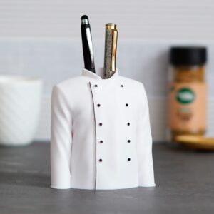 Chef Coat Pen Stand With Name - Personalized Pen Stand For Chef - Gift For Chef
