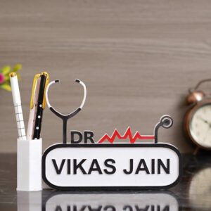 Doctor Pen Stand With Name - Dr. Pen Stand - Pen Stand For Doctors - Gift For Doctors