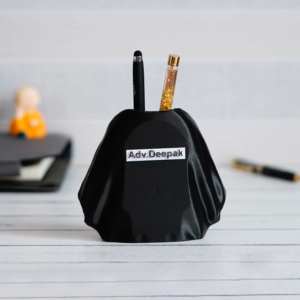 Lawyer Coat Pen Stand With Name - Personalized Pen Stand For Lawyer, Advocate, Judge- Gift For Laywer