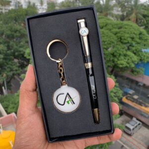 Personalized Pen And Keychain Combo For CA Chartered Accountant- Name Pen For CA - Name Keychain For CA- Gift For CA Chartered Accountant