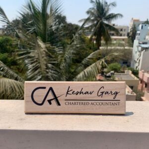 Gift For CA - Personalized CA Desktop Name Plate - Gift for Chartered Accountants - Corporate Gifts