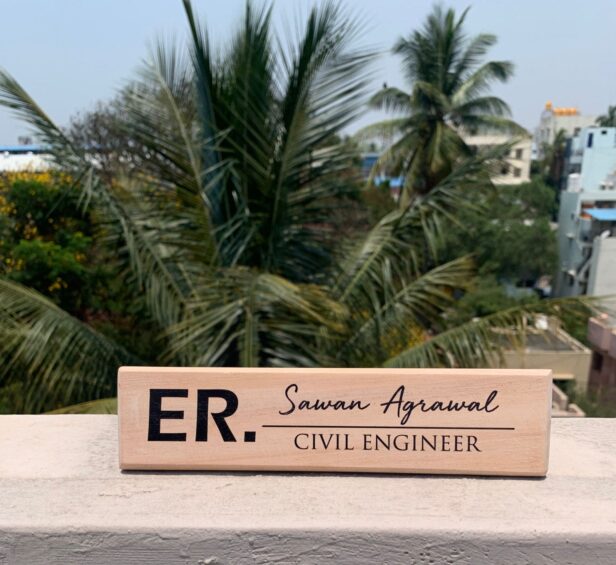 Personalized Engineer Name Plate For Office - Best Gift For Engineers - Corporate Gifts - Personalized Gifts For Engineers