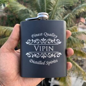 Personalized Hip Flask With NameLogo - Name Flask- Gift For Husband - Gift For Dad