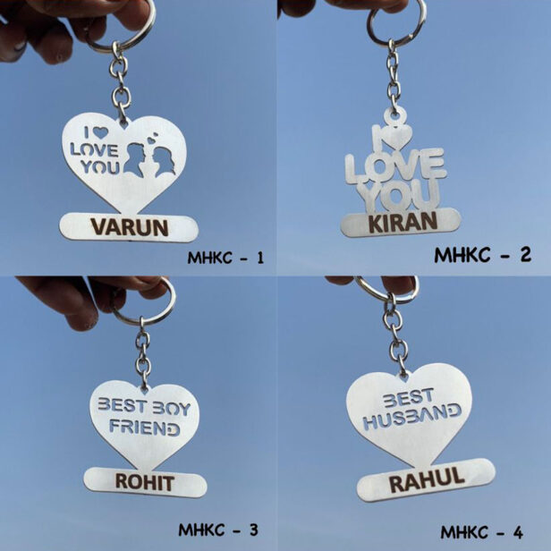 Best Valentines Gifts For Him - Personalized Heart Keychain - Gift for Boyfriend - Gift For Husband