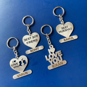 Best Valentines Gifts For Him - Personalized Heart Keychain - Gift for Boyfriend - Gift For Husband