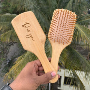 Gift For Girls - Bamboo Hair Brush With Name - Wooden Hair Brush