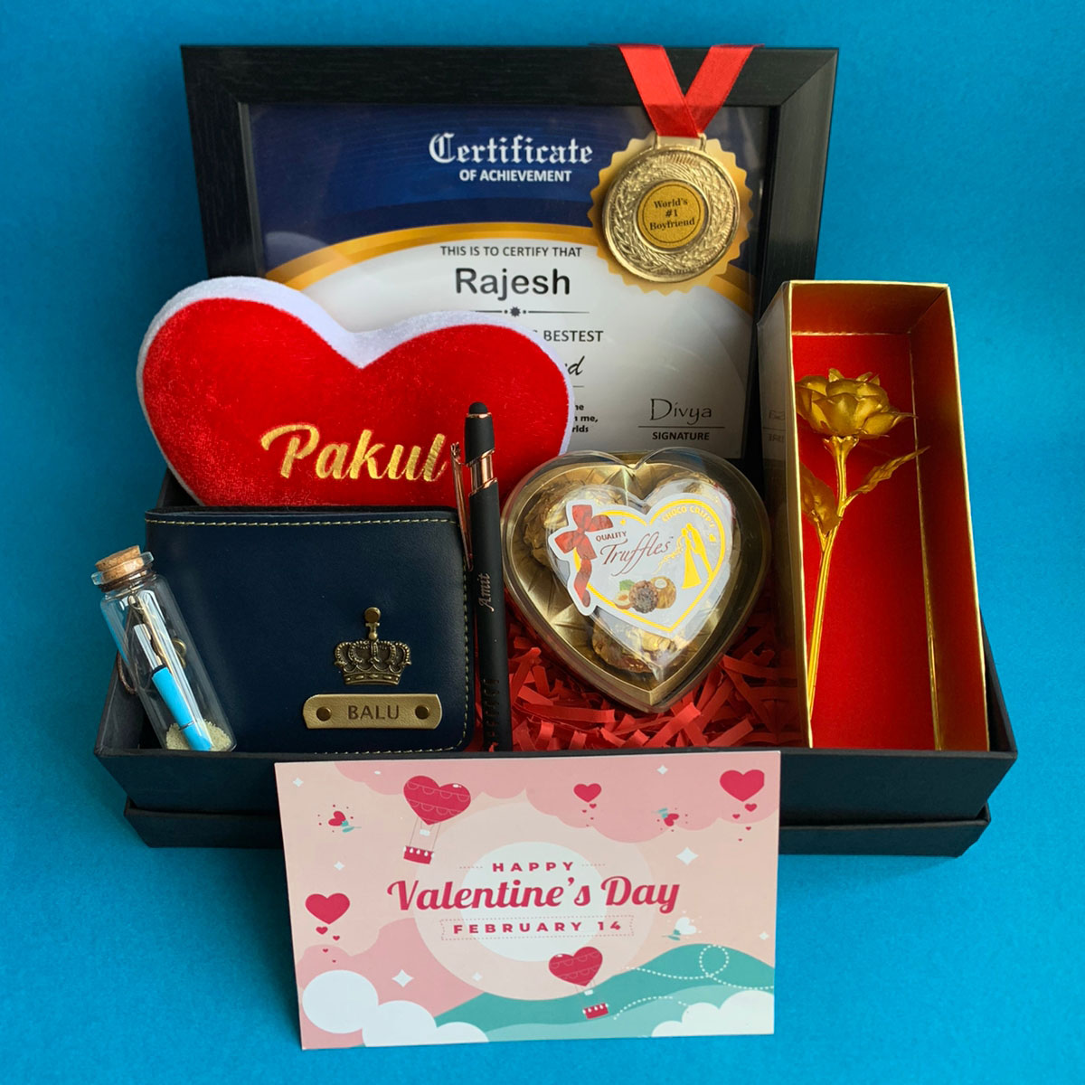 Premium Valentine Day Hamper For Boyfriend - Valentines Day Gifts For Him -  Best Boyfriend Certificate - VivaGifts