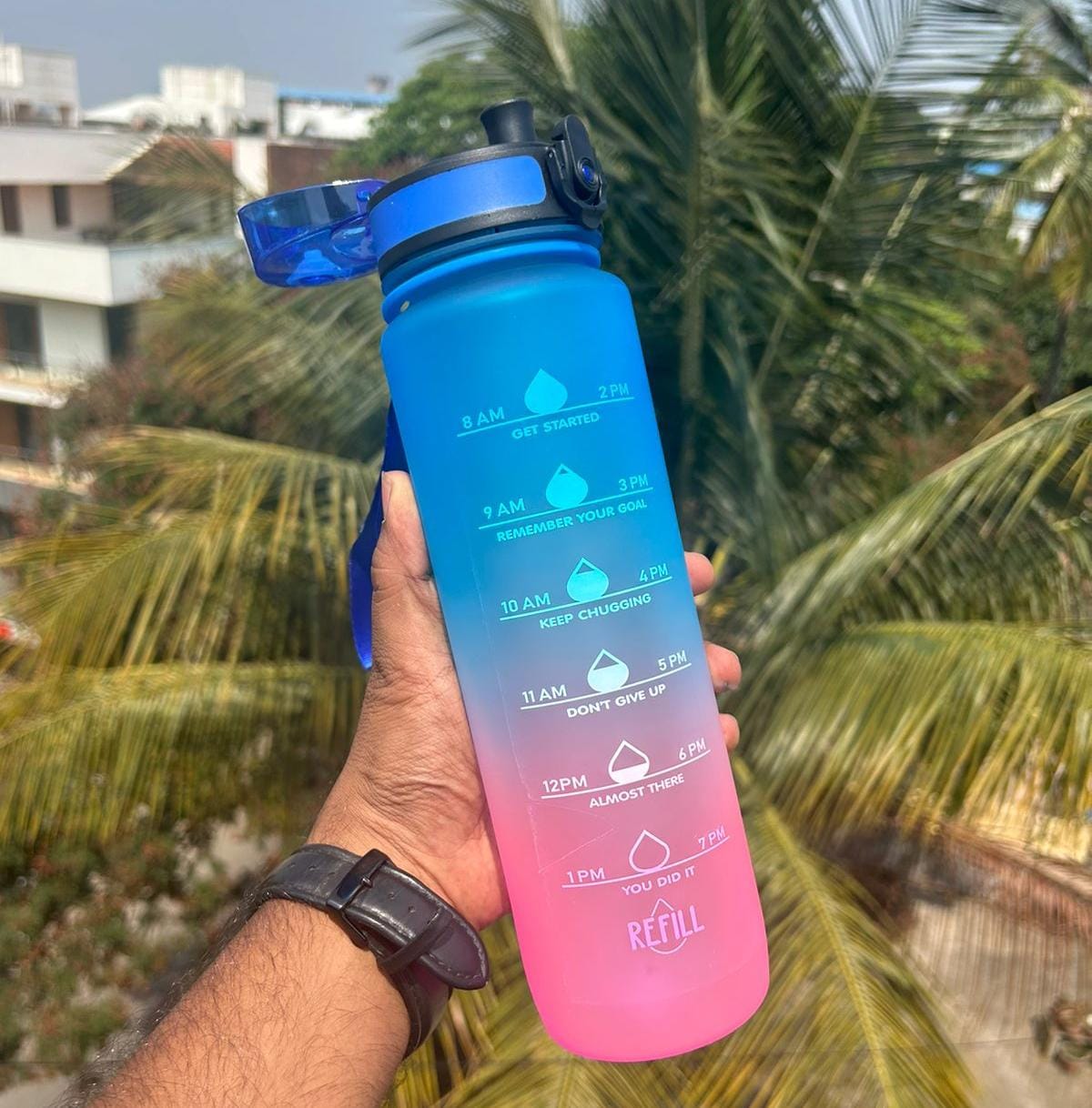 The polymer plastic water bottle is a reliable and lightweight hydration companion designed for everyday use. Made from durable polymer plastic, this water bottle offers a practical and cost-effective solution for staying hydrated on the go.