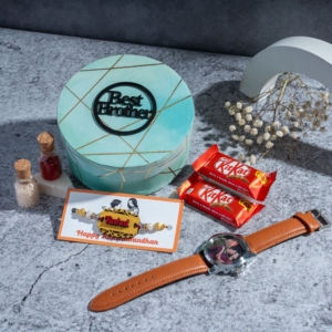 Best Brother Hamper For Bhai - Personalized Rakhi With Watch - Personalized Raksha Bandhan Gifts