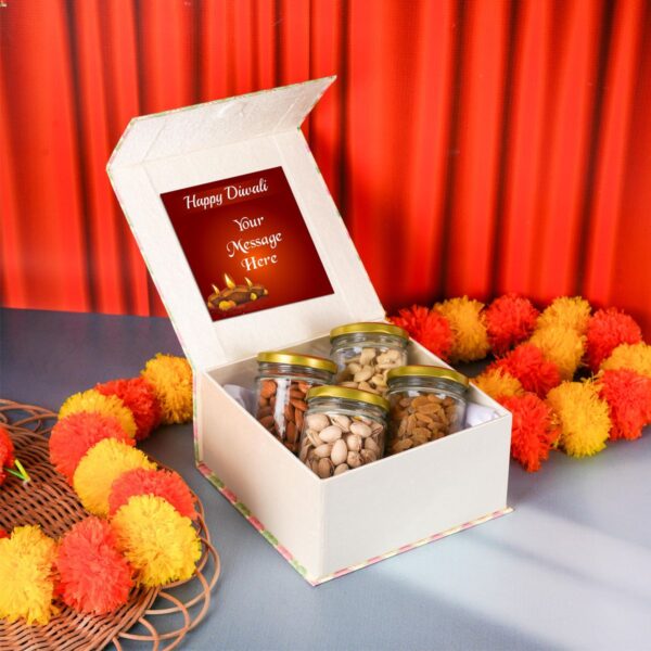 Amazon.com: LOVENSPIRE Personalized Diwali Gifts Hamper for Her Indian Diwali  Gift Boxes Navratri Gift Box Hamper Basket Sweets Dry Fruits for Employees  Home Office Friends Family Handmade Return Gifts Items : Home