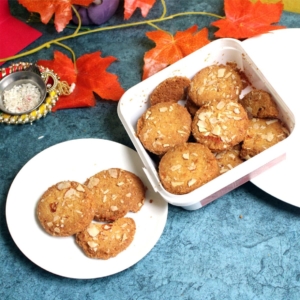 Badam Crunch Cookies (250g) – Premium Almond Cookies – Eggless, Pure Vegetarian – Gourmet Snack