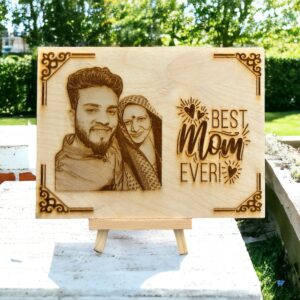 Celebrate any occasion with our "Best Mom Ever" Personalized Wooden Plaque. Crafted from high-quality natural wood, this customizable plaque features unique grain patterns and comes with a sturdy stand. Perfect for Mother's Day, birthdays, or as a heartfelt keepsake, it's a beautiful way to show your love and appreciation. Personalize it with a message or photo for a unique touch.