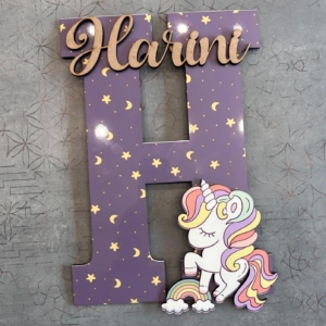 Kids Initial Plate - Gifts For Kids - Nameplate For Kids