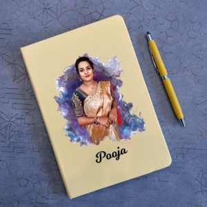 Personalized Pastel Diary & Pen Set | Custom Photo & Name Journal | Valentine's Gift