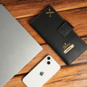 Personalized Faux Leather Travel Wallet | Custom Nameplate & Charm | Valentine's Gift