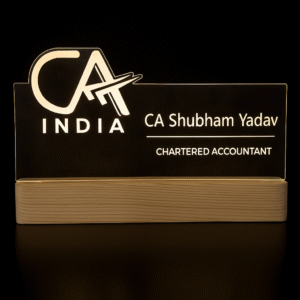 Gift For CA - Personalized Premium Beech Wood CA Name Plate - Gift for Chartered Accountants - Corporate Gifts