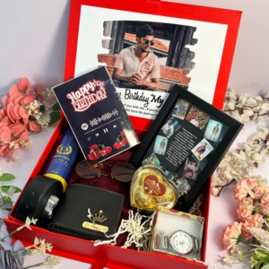 Valentine's Day Gift Hamper for Him - Personalized & Thoughtful, Luxury Red Box, Romantic Keepsake