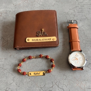 Personalized Men's Gift Hamper | Custom Wallet & Rakhi | Valentine's Day Gift for Him