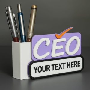 Personalized CEO Desk Pen Holder - Customized CEO Pen Stand With Name - Perfect Gift For CEO