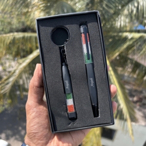 Independence Day special - Tiranga Pen And Keychain Set - Personalized Gift For Independence Day