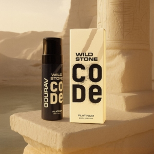 Personalized Wild Stone Code Platinum Body Perfume - Perfect Gift For Him - Customized Perfume