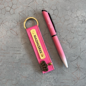 Personalized Pen & Keychain Gift Set | Custom Name Engraved | Valentine's Day Gift for Him/Her