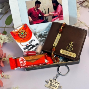 Personalized Raksha Bandhan Gift Hamper for Brother- Customized Rakhi Hamper for Brother - Perfect For Raksha Bandhan