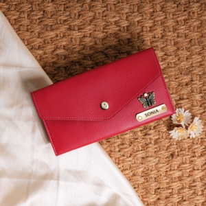 Personalized Faux Leather Women's Wallet | Custom Nameplate | Stylish Valentine's Day Gift for Her
