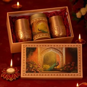 Royal Copper Glass & Almond Gift Hamper – Perfect for Diwali - Best  Corporate Diwali Gift - Perfect Diwali Gift Hamper