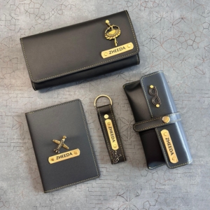 Personalized Leather Gift Hamper Set - Customized Combo for Women - Gift For Her - Perfect Gift For Women