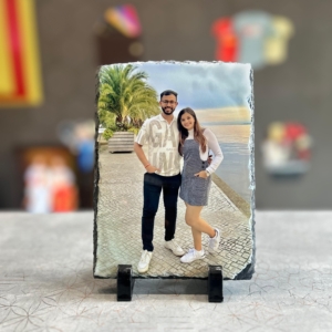 Personalized Photo Stone Frame - Rectangle shape Rock tile Photo Frame - Perfect For Gifting - Customized Photo Frame
