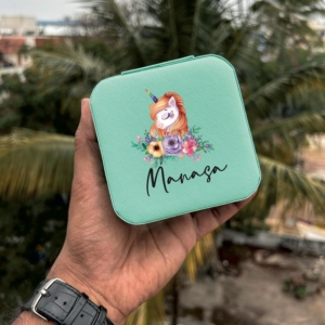 Personalized Unicorn Jewelry & Accessory Storage Box – Custom Name Printed Case