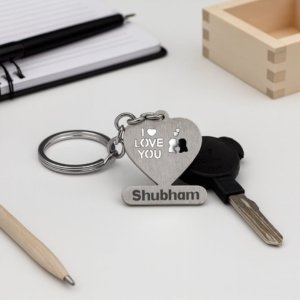 Personalized Love Keychains – Custom Engraved with Your Partner’s Name - Customized metal love keychain - Perfect Gift For Your Partner