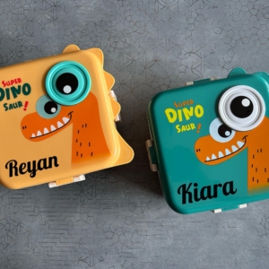Personalized Kids Bento Lunch Box – Cute Dino Design Lunchbox - Perfect For Kids - Best Gift For Kids