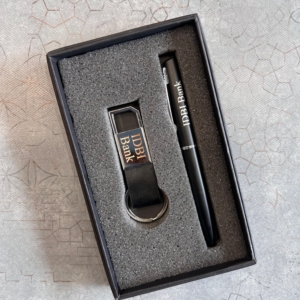 Customized Pen And Keychain Combo - Perfect Corporate Gift Set For Diwali – Personalized Pen & Keychain - Best Gift Hamper