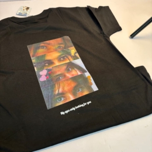 Trendy Graphic Print Black T-Shirt - Personalized Eye Printed T-shirt - Perfect Gift For Couples - Customized T-shirt For Your Loved One