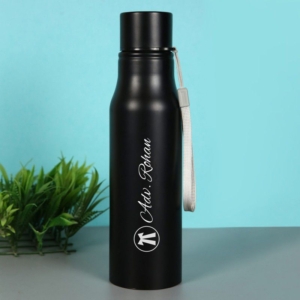 Personalized Advocate Black Stainless Steel Bottle with Name Engraving - Customized Water Bottle - Perfect Gift For Advocate